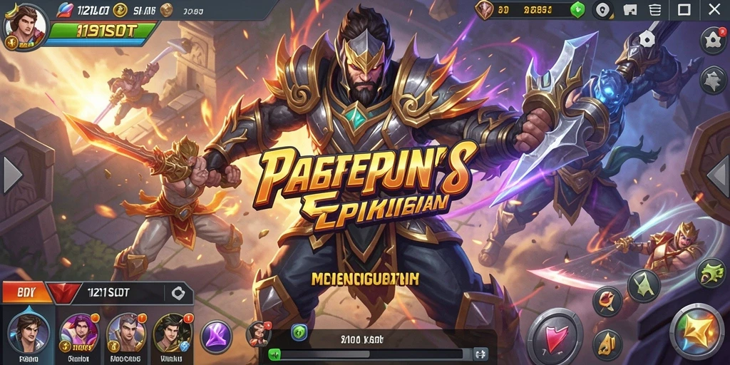 Tampilan seru pertarungan di 1121SLOT dengan karakter yang beraksi.