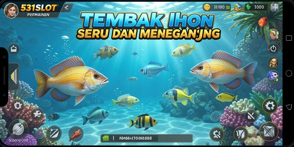 Tampilan seru gameplay Tembak Ikan di 531SLOT.