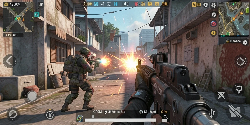 Tampilan gameplay A200M yang mendebarkan dan intens.