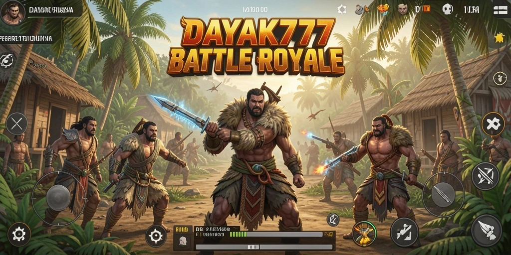 Tampilan gameplay intense dalam pertempuran Battle Royale.