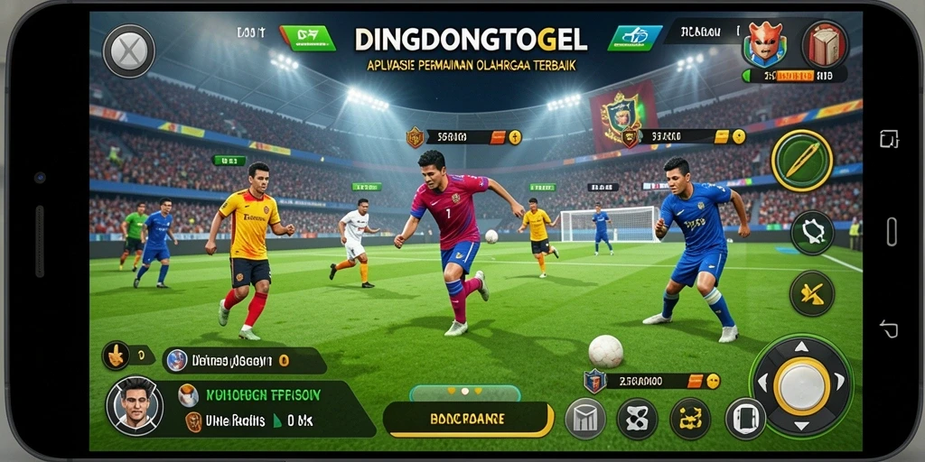 Screenshot DINGDONGTOGEL menampilkan gameplay seru di arena olahraga.