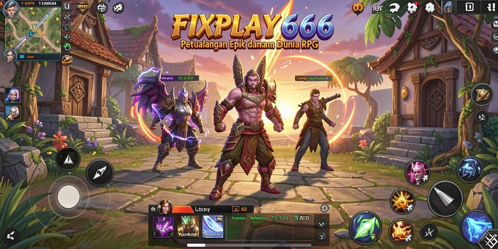 Tampilan mendebarkan dari gameplay FIXPLAY666 di dunia RPG.