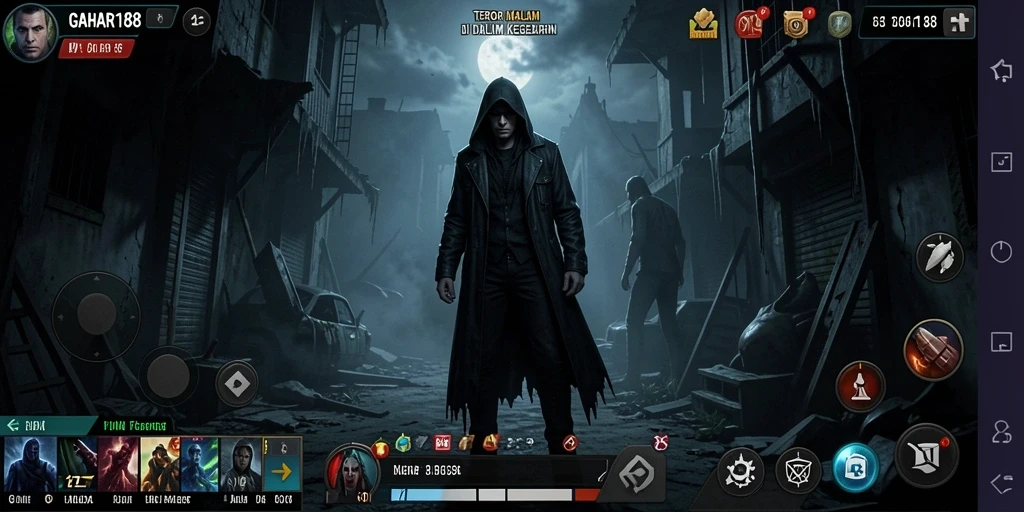 Gameplay GAHAR188: atmosfer menyeramkan dan makhluk mencekam.