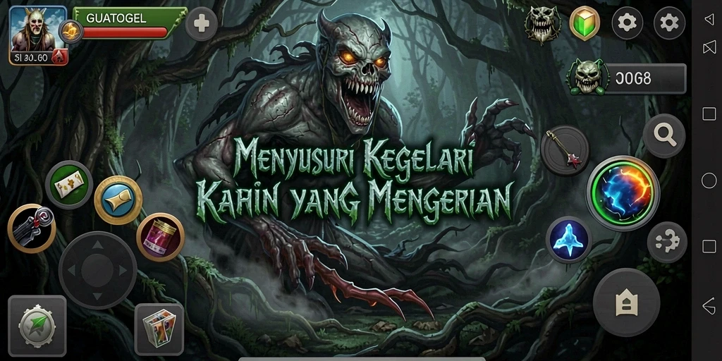 Gameplay GUATOGEL yang penuh dengan momen menegangkan dan menyeramkan.