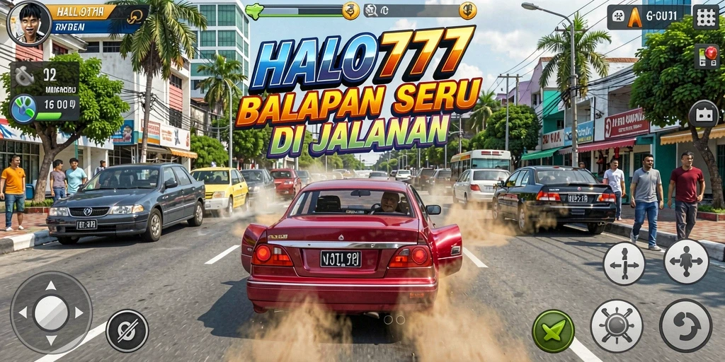 Tampilan gameplay HALO777 yang seru dan mendebarkan saat balapan.