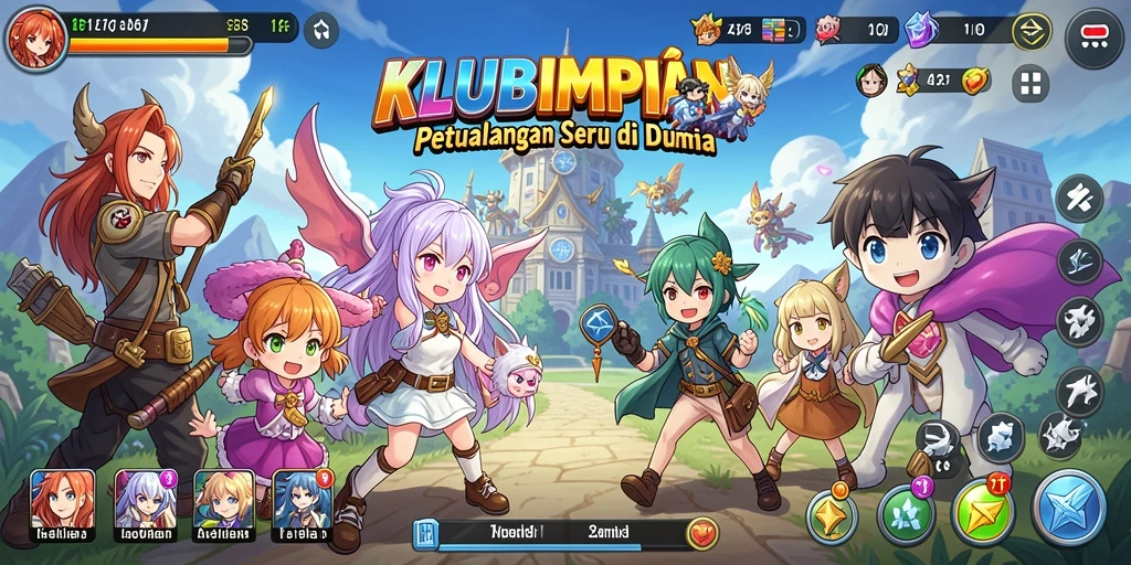 Tampilan gameplay seru dan interaktif KLUBIMPIAN.