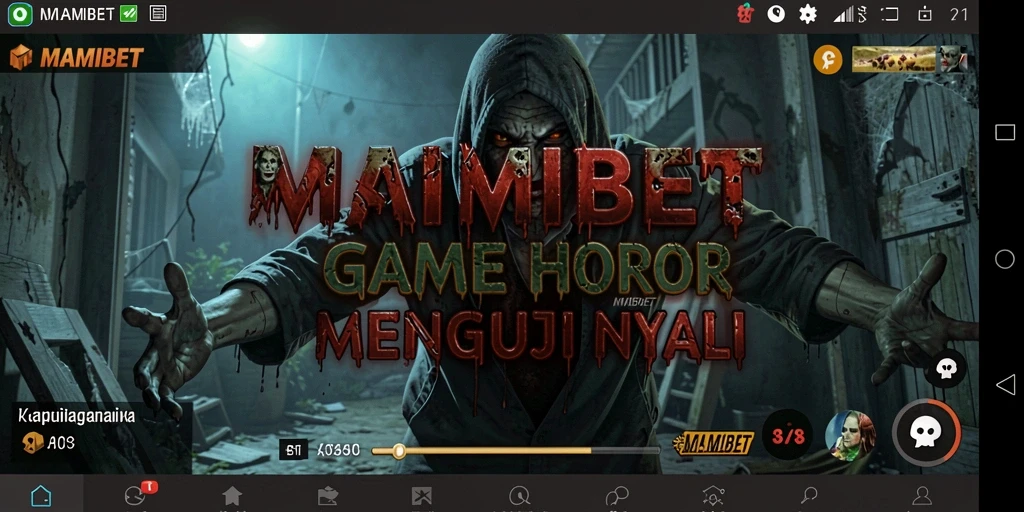 Tangkapan layar MAMIBET menampilkan momen menegangkan di lokasi angker.