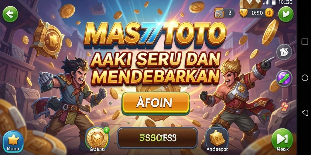 Tangkapan layar MENARIK dari gameplay aksion MAS77TOTO.