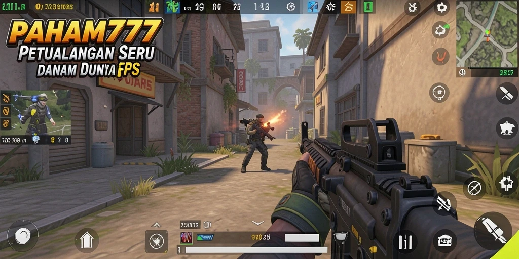 Tampilan gameplay mendebarkan di dunia <strong>PAHAM777</strong> FPS.