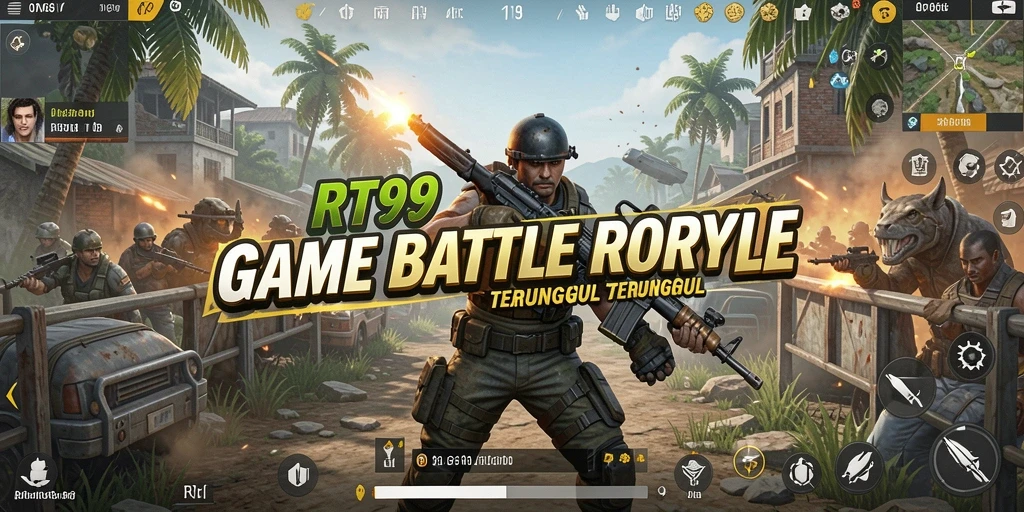 Tampilan gameplay seru dalam pertempuran Battle Royale.