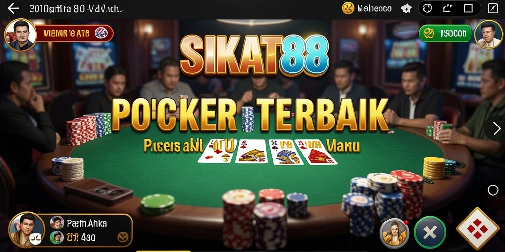 Tampilan menarik gameplay Poker di SIKAT88.