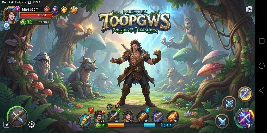 Screenshot TOOPGWS menunjukkan aksi seru dalam pertarungan RPG.