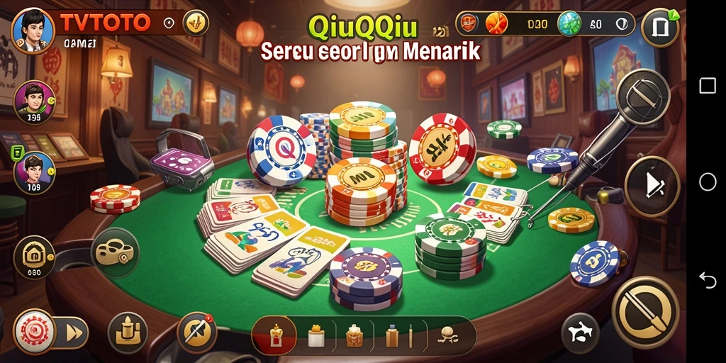 Screenshot TVTOTO menampilkan gameplay QiuQiu yang seru.