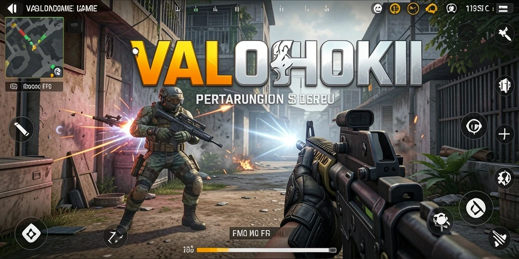 Gameplay seru dalam VALOHOKI dengan aksi FPS yang mendebarkan.