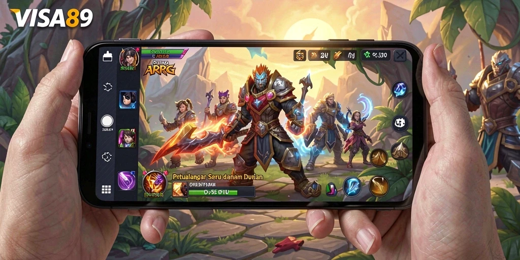 Screenshot gameplay ARPG menampilkan pertarungan seru dan grafis yang menawan.